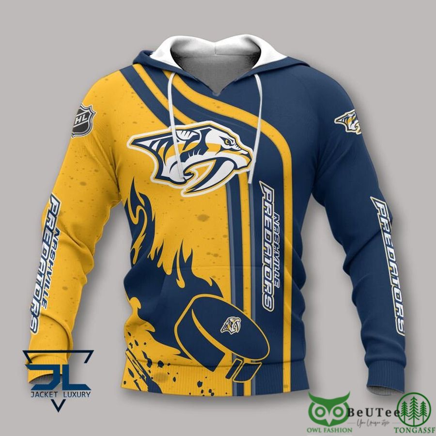 Blend In With Nashville Predators Nhl Camouflage 3D All Over Print Hoodie With Zip Up