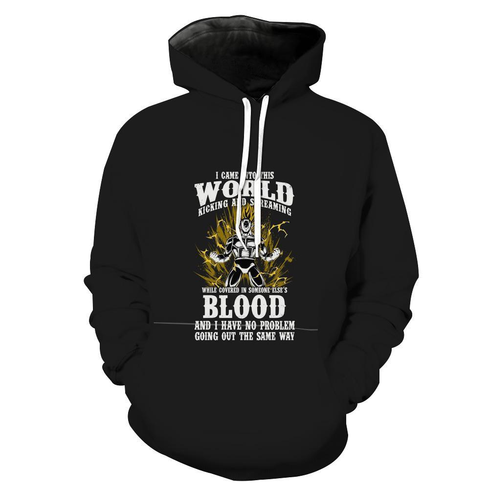 Blood Dragon Ball Vegeta All Over Print Hoodie 3D