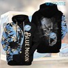 Blue Moon Beer 3D Hoodie With Horror Skull And Leafs Logo