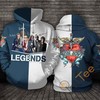 Bon Jovi Band Signatures All Over Print 3D Hoodie For Men