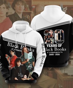 Book Lovers Unite With The Black Books Custom 3D Hoodie
