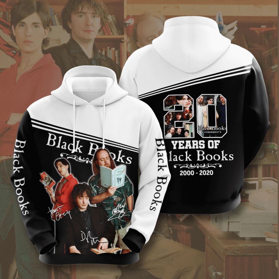 Book Lovers Unite With The Black Books Custom 3D Hoodie