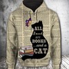 Bookworms And Cat Lovers Unite With This Book And Cat 3D Hoodie