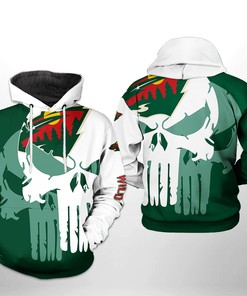 Boost Your Passion With Minnesota Wild Nhl Team Skull 3D All Over Print Zip Up Hoodie