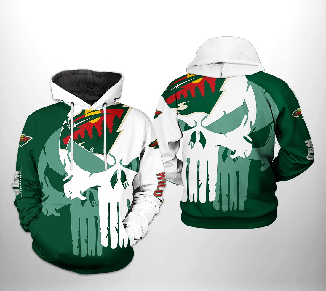 Boost Your Passion With Minnesota Wild Nhl Team Skull 3D All Over Print Zip Up Hoodie
