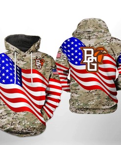 Bowling Green Falcons Us Flag Camo 3D Hoodie