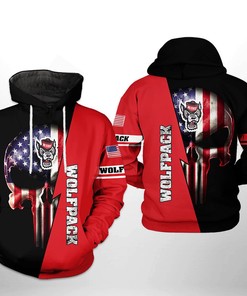 Bring On The Skulls With Nc State Wolfpack Ncaa Us Flag Skull 3D All Over Print Hoodie, Zip-Up Hoodie