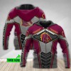 Brisbane Broncos Nrl Metal 3D Zip Up Hoodie With Custom Name All Over Print 