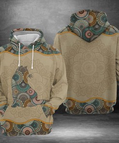 British Shorthair Mandala 3D Hoodie - All Over Print Hoodie Printful