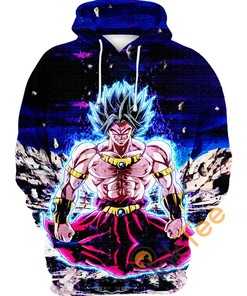 Broly 3D Hoodie With Super Saiyan Transformation - Custom All Over Print Hoodie