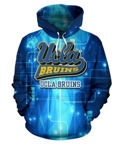 Bruins Lightning 3D All Over Print Zip Hoodie - Gifts For Ncaa Fans
