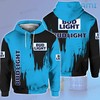Bud Light Black And Blue 3D Hoodie - All Over Print Hoodies For Women