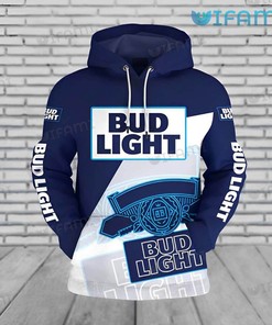 Bud Light Label 3D Hoodie - All Over Print Zip Up Hoodie Men