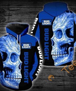 Bud Light Skull 3D Hoodie - Custom All Over Print Hoodie