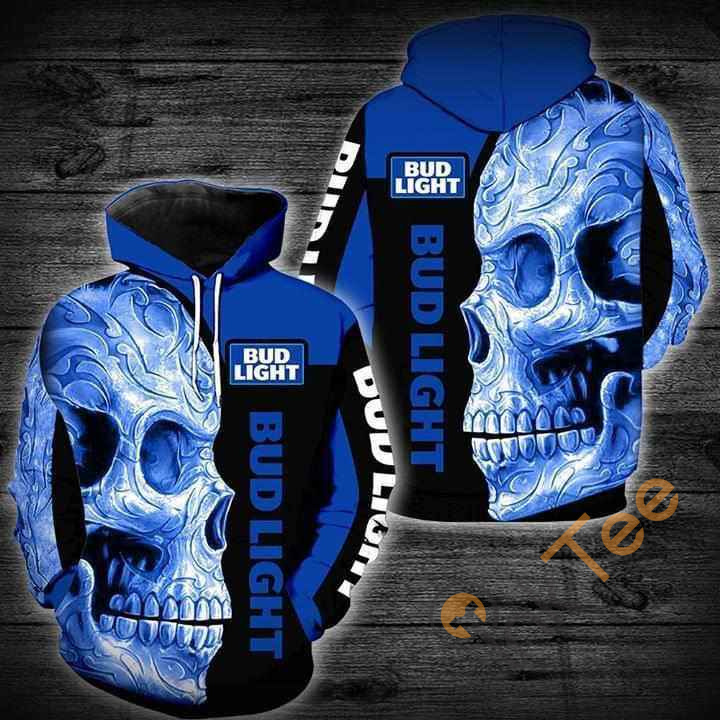 Bud Light Skull 3D Hoodie - Custom All Over Print Hoodie
