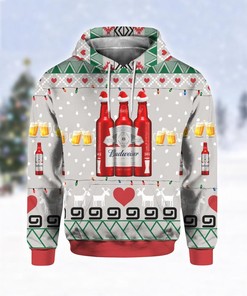 Budweiser Red Bottles Beer 3D Hoodie - 3D Printed Hoodies