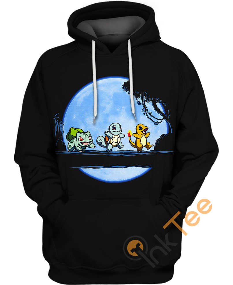 Bulbasaur Charmander Squirtle 3D Print Hoodie
