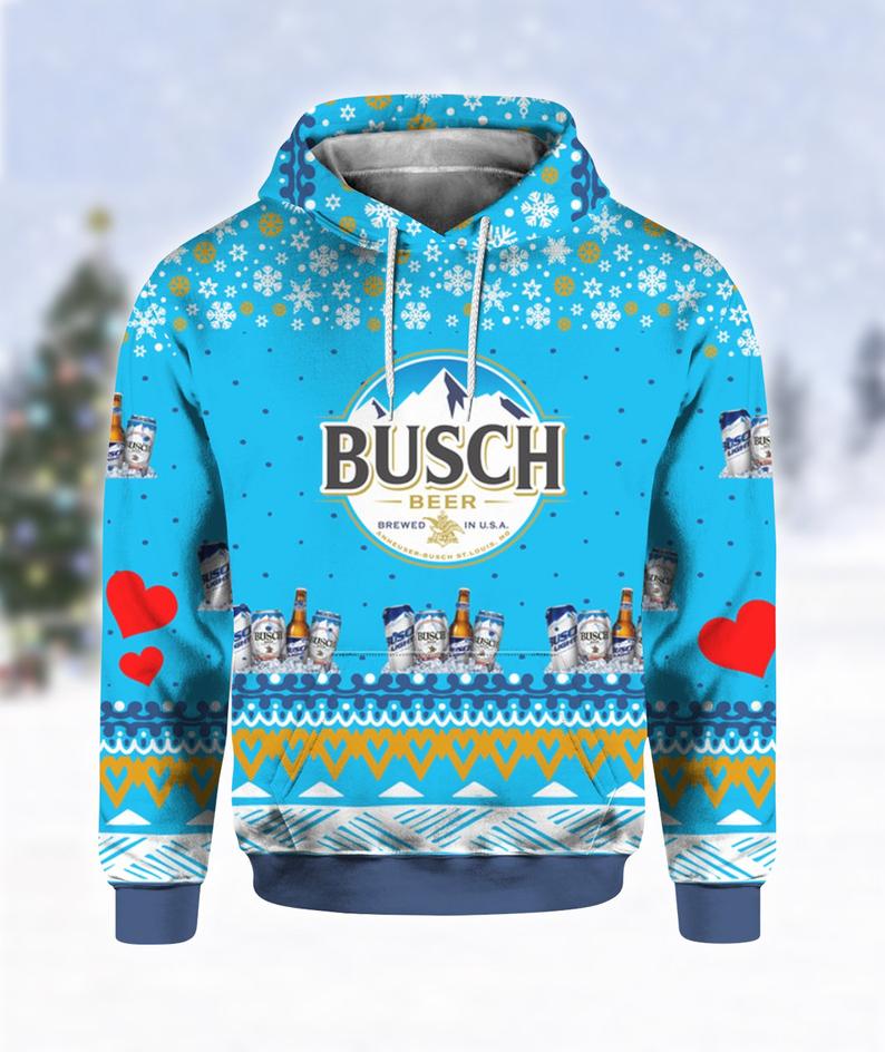 Busch Beer All Over Print Hoodie - 3D Edition