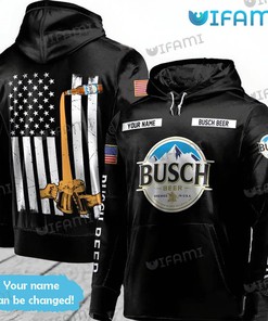 Busch Beer Usa Flag Lovers Custom All Over Print Hoodie - 3D Edition