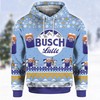 Busch Latte Beer Ugly Christmas All Over Print Hoodie - 3D Edition