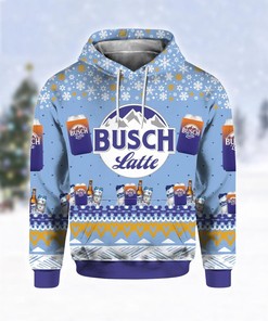 Busch Latte Beer Ugly Christmas All Over Print Hoodie - 3D Edition