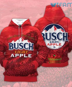 Busch Light Apple All Over Print Hoodie - 3D Edition How About Them Apples Beer Lovers Gift