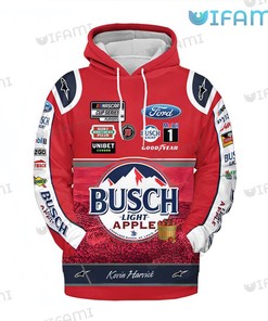 Busch Light Apple Custom Hoodie - 3D Edition Kevin Harvick Gift For Beer Lovers