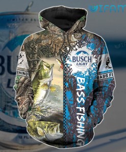 Busch Light Bass Fishing All Over Print Hoodie - 3D Edition Beer Lovers Gift