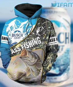 Busch Light Bass Fishing Custom All Over Print Hoodie - 3D Edition Beer Lovers Gift