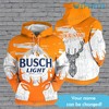 Busch Light Deer Hunting Custom Name All Over Print Hoodie - 3D Edition Beer Lovers Gift