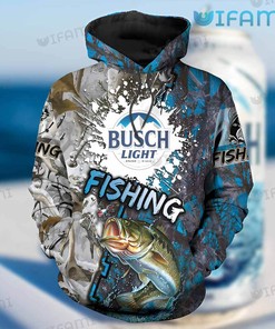 Busch Light Fishing Paint Splash All Over Print Hoodie - 3D Edition Beer Lovers Gift