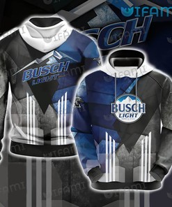 Busch Light Geometric Grunge Pattern All Over Print Hoodie - 3D Edition Beer Lovers Gift