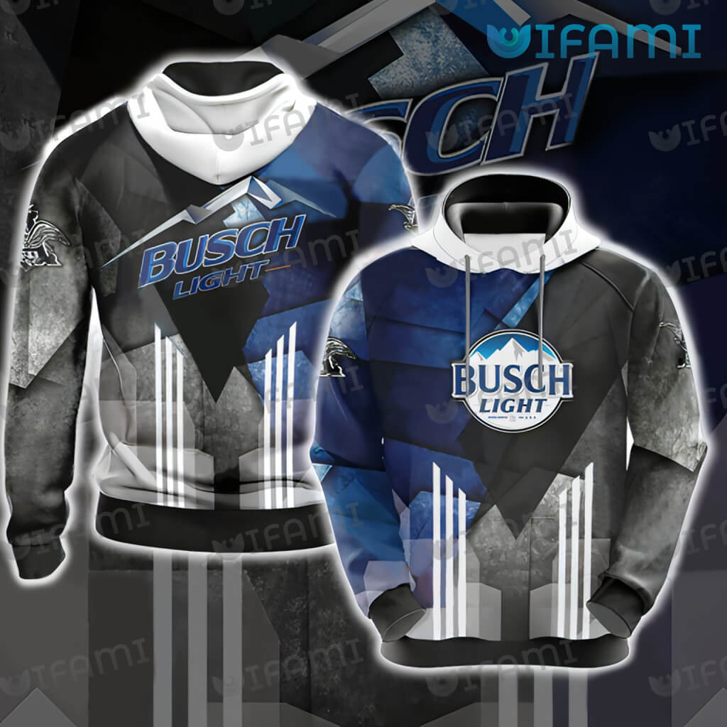 Busch Light Geometric Grunge Pattern All Over Print Hoodie - 3D Edition Beer Lovers Gift