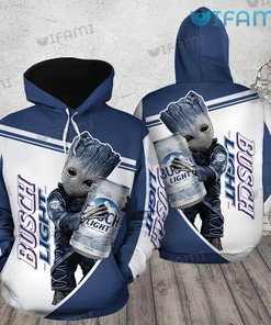 Busch Light Groot Custom All Over Print Hoodie - 3D Edition Beer Lovers Gift