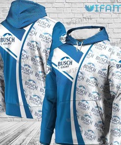 Busch Light Logo Pattern All Over Print Hoodie - 3D Edition Beer Lovers Gift