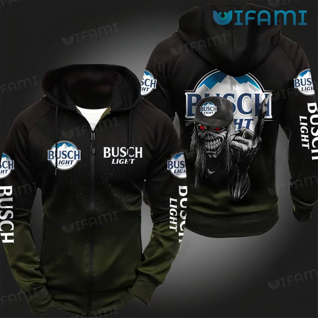 Busch Light Skull All Over Print Hoodie - 3D Edition Beer Lovers Gift