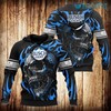 Busch Light Skull Blue Flames All Over Print Hoodie - 3D Edition Beer Lovers Gift