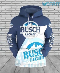 Busch Light White And Blue All Over Print Hoodie - 3D Edition Beer Lovers Gift