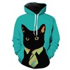 Business Cat - Black Cat Custom All Over Print Hoodie - 3D Edition