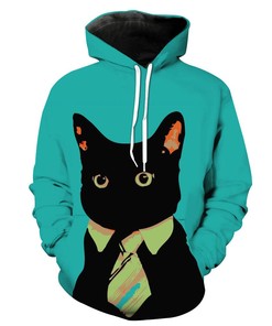 Business Cat - Black Cat Custom All Over Print Hoodie - 3D Edition