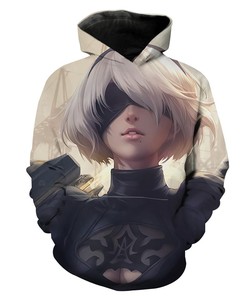 Busty Nier Video Gaming Custom All Over Print Hoodie - 3D Edition