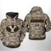 Byu Cougars Camo Veteran Hunting 3D Printed Hoodie/Zipper Hoodie 