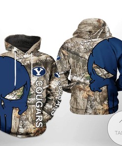 Byu Cougars Hunting Camo Veteran 3D Hooded Jacket