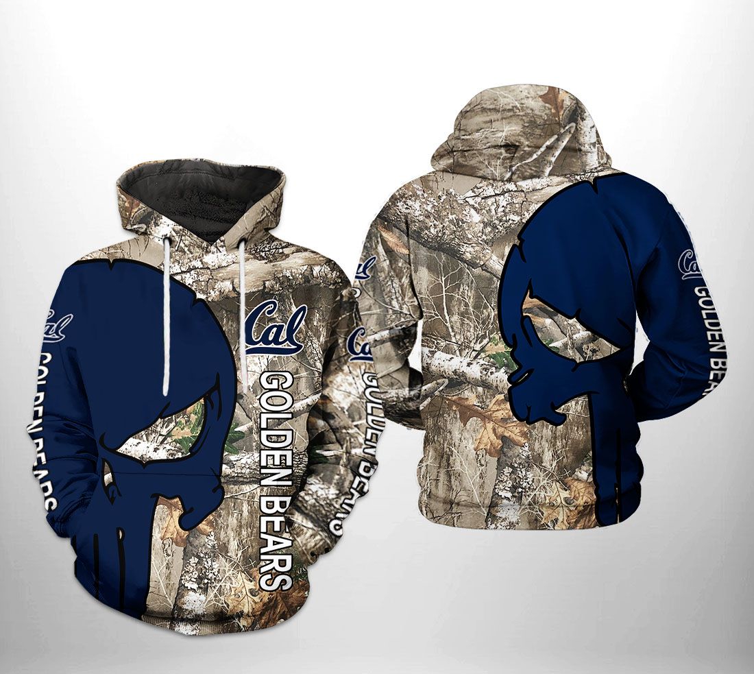 California Golden Bears Hunting Camo Veteran 3D All Over Print Hoodie, Zip-Up Hoodie