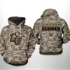 Camo Veteran 3D All Over Print Hoodie For Men - Liberty Flames Ncaa Collection