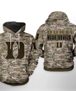 Camo Veteran 3D Hoodie For Duke Blue Devils Fans: Christmas Edition