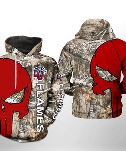 Camo Veteran Hunting 3D All Over Print Hoodie - Liberty Flames Ncaa Collection