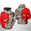 Camo Veteran Hunting 3D All Over Print Hoodie - Louisiana Ragin' Cajuns Ncaa Collection