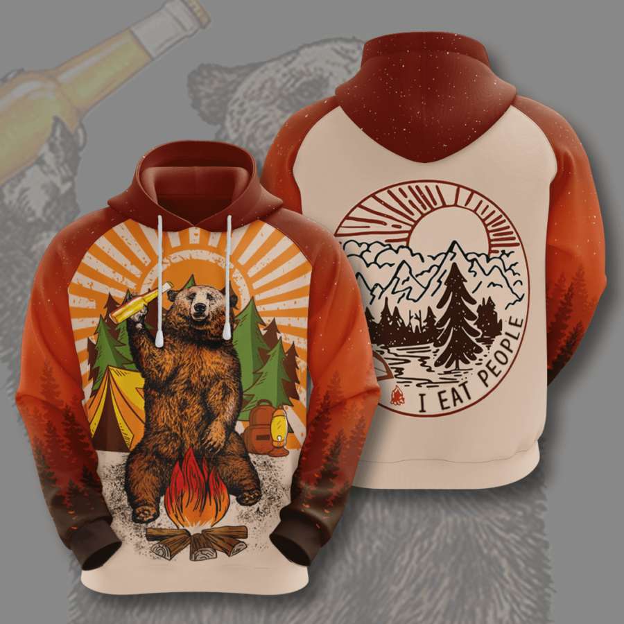 Camping Custom All Over Print Hoodie - 3D Edition