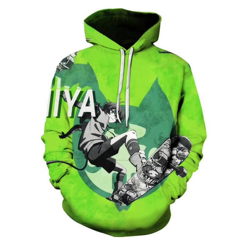 Cartoon Kawaii Miya Zip Up Hoodie 3D Print For Fans
